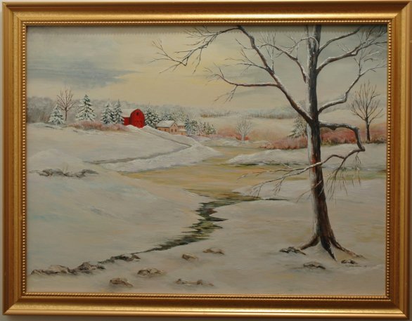 Red Barn in Winter